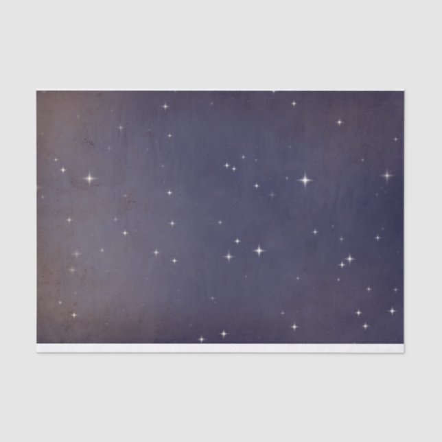 Faded purple night sky star field tissue paper (Front)