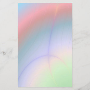 Faded Rainbow Aurora Abstract Stationery