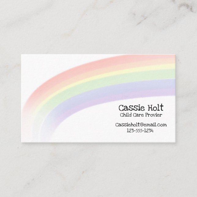 Faded Rainbow Business Card (Front)