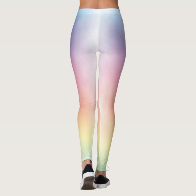 Faded Rainbow Wash Leggings (Back)