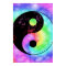 Faded Rainbow Yin Yang Poster