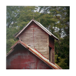 Faded Red Barn Cupola Tile