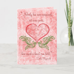 Faded Rose (Personalised Romantic Card) Holiday Card