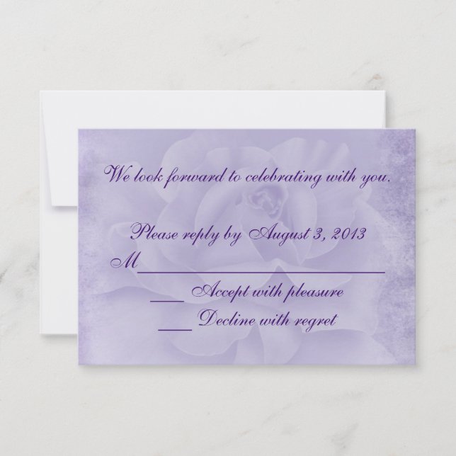 Faded Rose RSVP Card (Front)