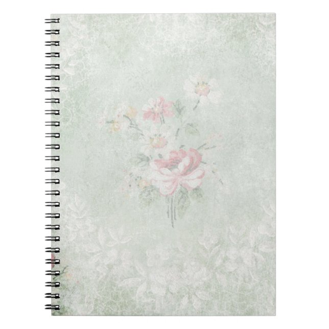Faded Roses Vintage Design Notebook (Front)