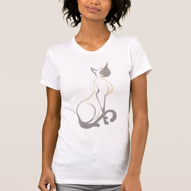 Faded Siamese Cat T-Shirt (Front)