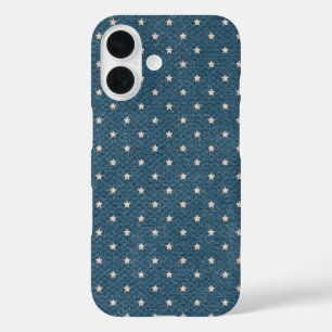 Faded Stars On Blue iPhone 16 Case