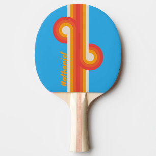 Faded Surf Blue Stripe Loop with Name Ping Pong Paddle