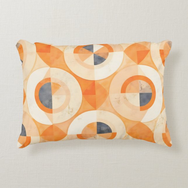 Faded Terra Geometrics Decorative Cushion (Front)