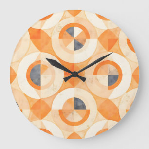 Faded Terra Geometrics Large Clock