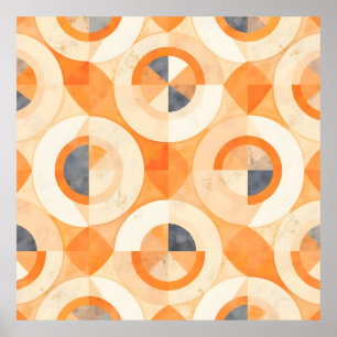 Faded Terra Geometrics Poster