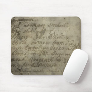 Faded textured aged parchment paper putty brown  mouse mat
