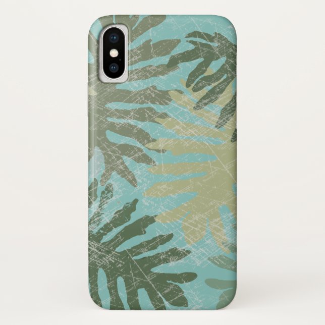 Faded Tropical Leaves Case-Mate iPhone Case (Back)