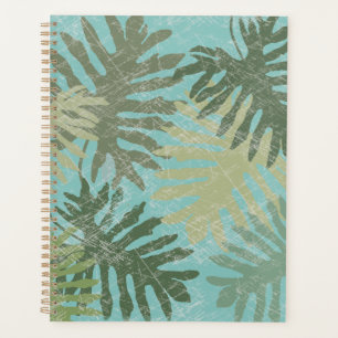 Faded Tropical Leaves Planner