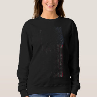 Faded Us Flag Retro Vintage Sweatshirt