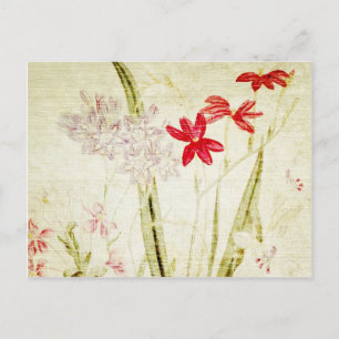 Faded Vintage Flower Bouquet 3 Postcard