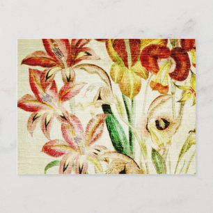 Faded Vintage Flower Bouquet 5 Postcard