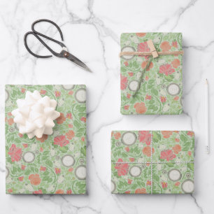 Faded Vintage Steampunk Clockwork Pocket Watch Wrapping Paper Sheet