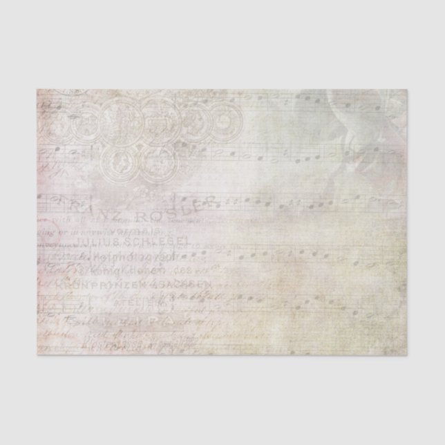 Faded Vintage Style Sheet Music (Front)