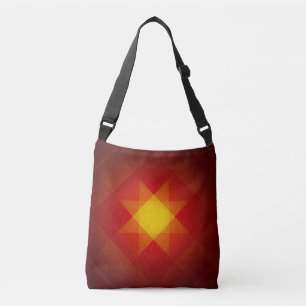 Faded yellow star pattern crossbody bag