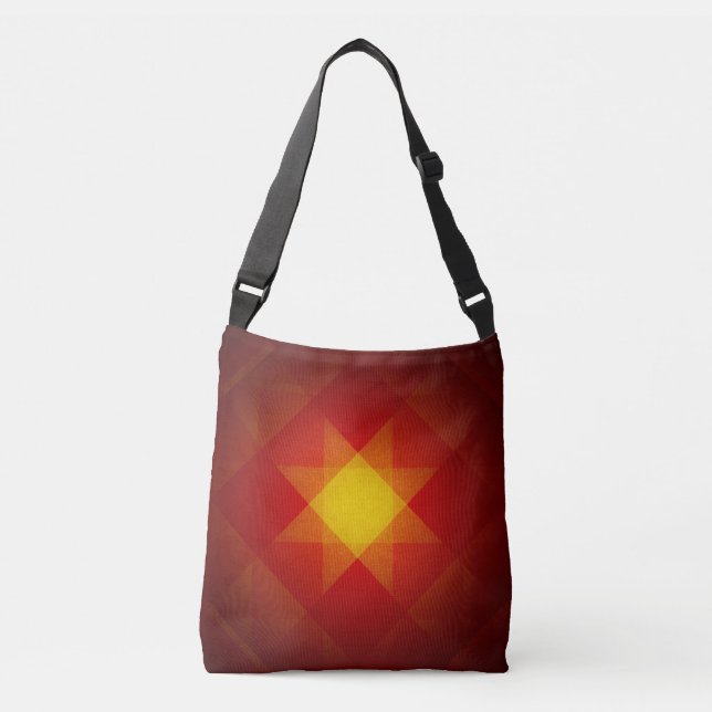 Faded yellow star pattern crossbody bag (Front)