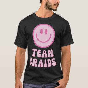Fades or Braids Gender Reveal Retro Team Braids T-Shirt