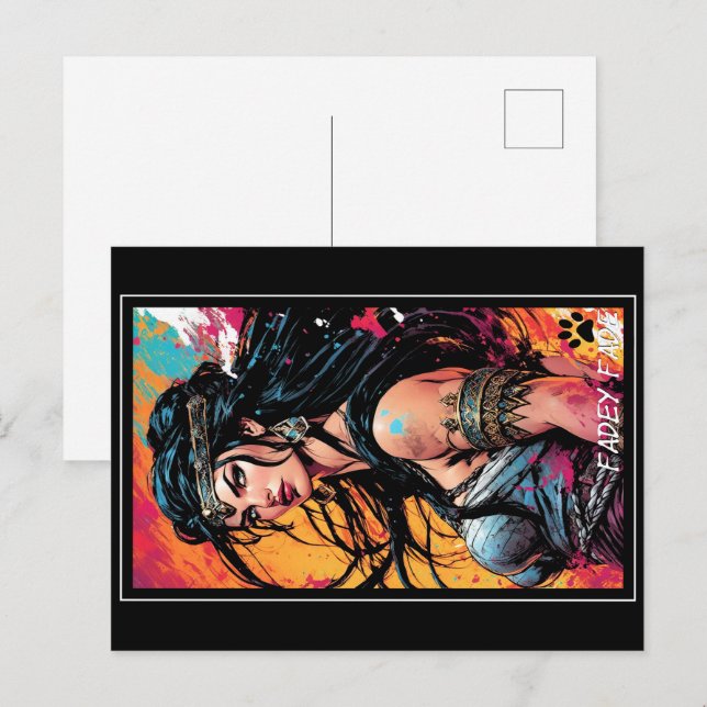 Fadey Barbarian Comic Style 01  Postcard (Front/Back)