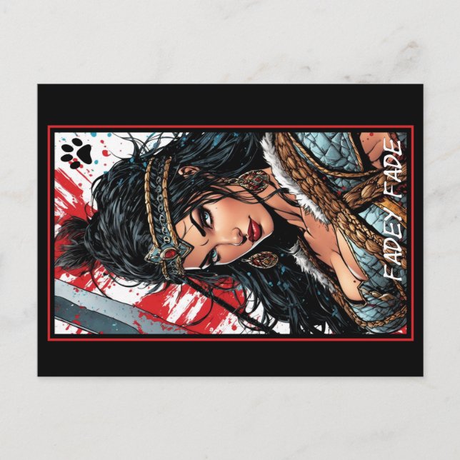 Fadey Barbarian Comic Style 04   Postcard (Front)