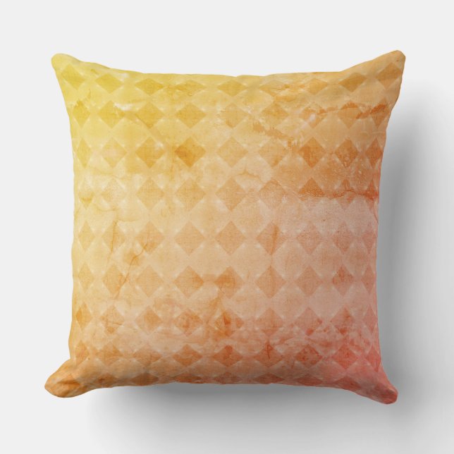 Fading Diamond Connections Vintage Pattern Design Cushion (Front)