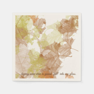 Fading fall leaves PAPER NAPKINS