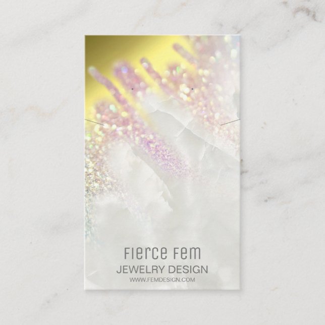 Fading Gold On Opal Glitter Jewellery Display Card (Front)