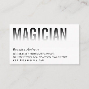 FADING HEADING TEXT minimalist modern bold black Business Card