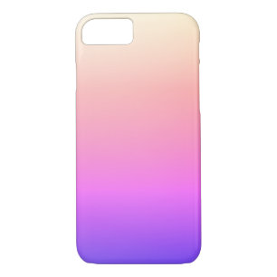 Fading Peach Pink & Purple Colourful Ombre iPhone 8/7 Case