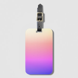Fading Peach Pink & Purple Colourful Ombre Luggage Tag