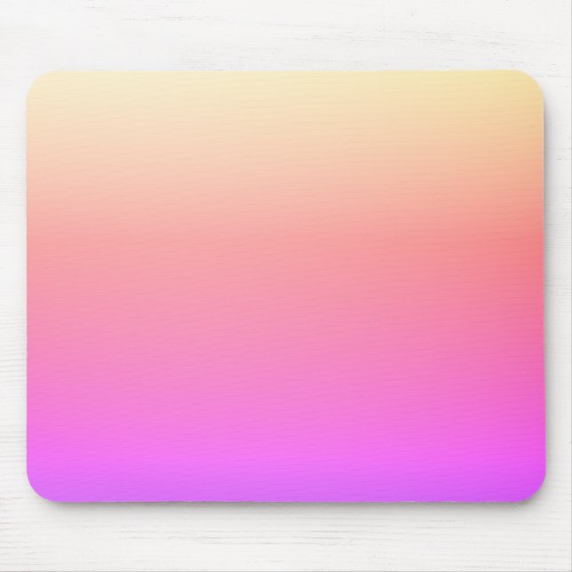 Fading Peach Pink & Purple Colourful Ombre Mouse Mat (Front)