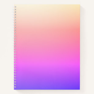 Fading Peach Pink & Purple Colourful Ombre Notebook