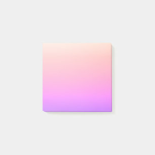 Fading Peach Pink & Purple Colourful Ombre Post-it Notes