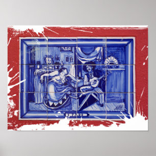 Fado, Portuguese folk art Poster