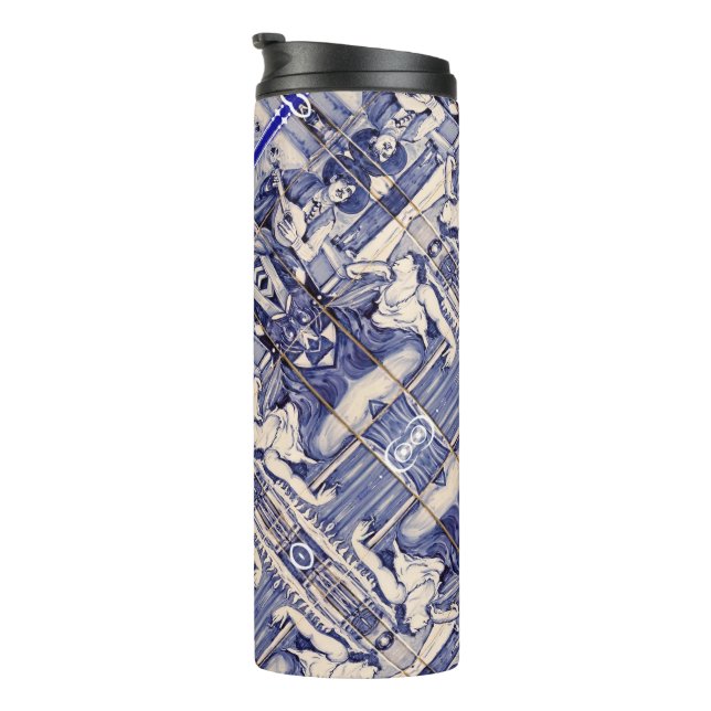 Fado, Portuguese folk art Thermal Tumbler (Rotated Right)