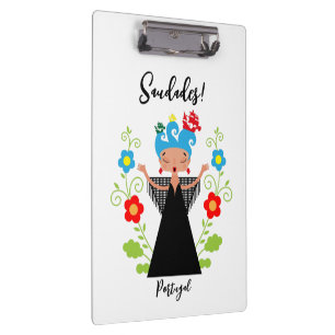 Fado woman singer with Portuguese caravel ships Clipboard