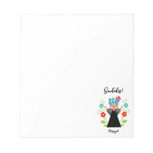Fado woman singer with Portuguese caravel ships  Notepad