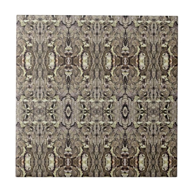 Fadoodle Tree Bark Patterned 4.25 Square Tile (Front)