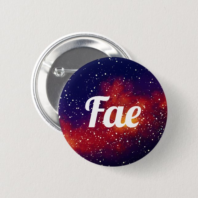 Fae Customisable Galaxy Identity 6 Cm Round Badge (Front & Back)