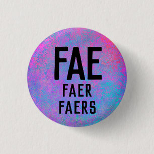 Fae Faer Faers Pronouns 3 Cm Round Badge
