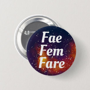 Fae/Fem/Fare Customizable Galaxy Pronoun 6 Cm Round Badge