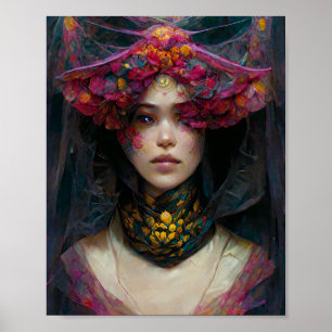 Fae Girl In Pink Fantasy Art Poster