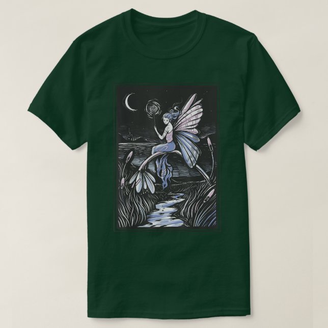 Faecore Fairy Night Fairycore Fantasy Magic Nature T-Shirt (Design Front)