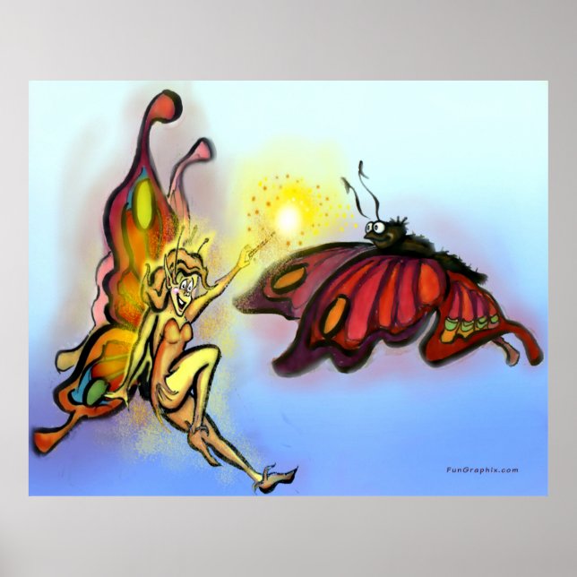 Faerie and Butterfly Poster (Front)