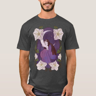 Faerie Fairy Over The Moon Asleep Cute Midnight De T-Shirt