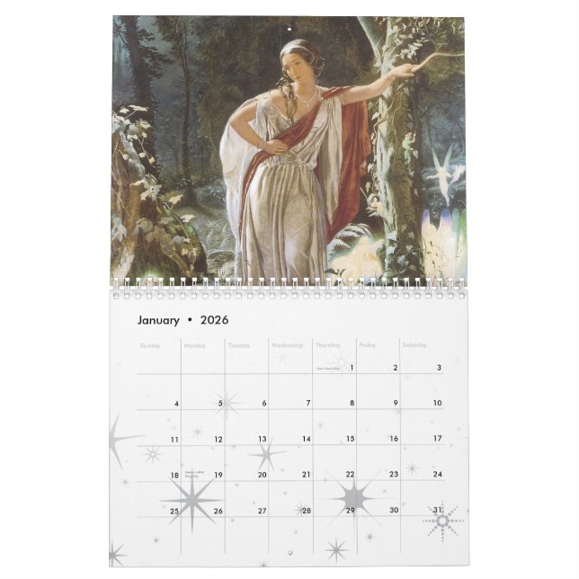 Faerie Folk Victorian Calendar (Jan 2026)